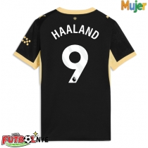 Camiseta Manchester City Erling Haaland #9 Visitante Equipación para mujer 2026-27 manga corta